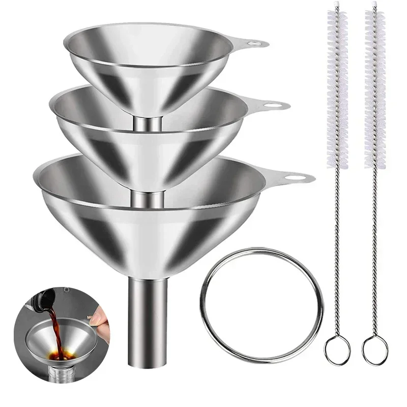 Kitchen Gadgets Small - 3/5 stuks roestvrijstalen keukentrechters set food