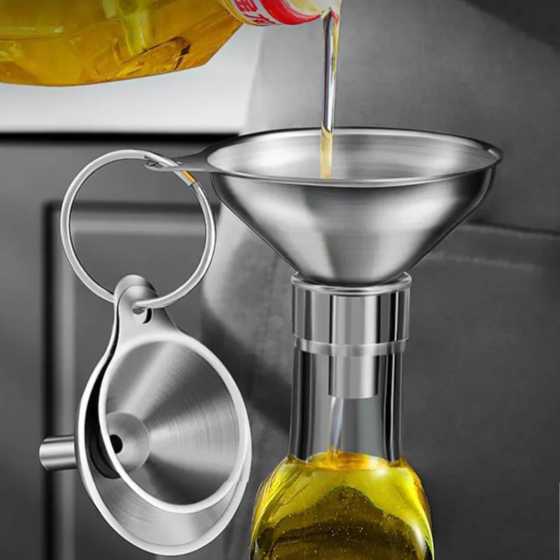 Kitchen Gadgets Small - 3-delige roestvrijstalen keukentrechterset voor het vullen