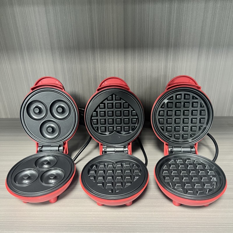 Breakfast Sandwich Maker - Multifunctionele mini-wafelmaker in hartvorm, dubbelzijdig verwarmd,