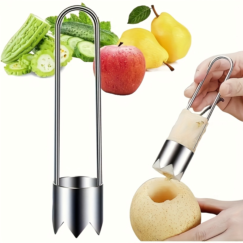 Kitchen Hanging Gadgets - Roestvrijstalen fruit- en groentepitverwijderaar, paprika-zaadverwijderaar, appel-