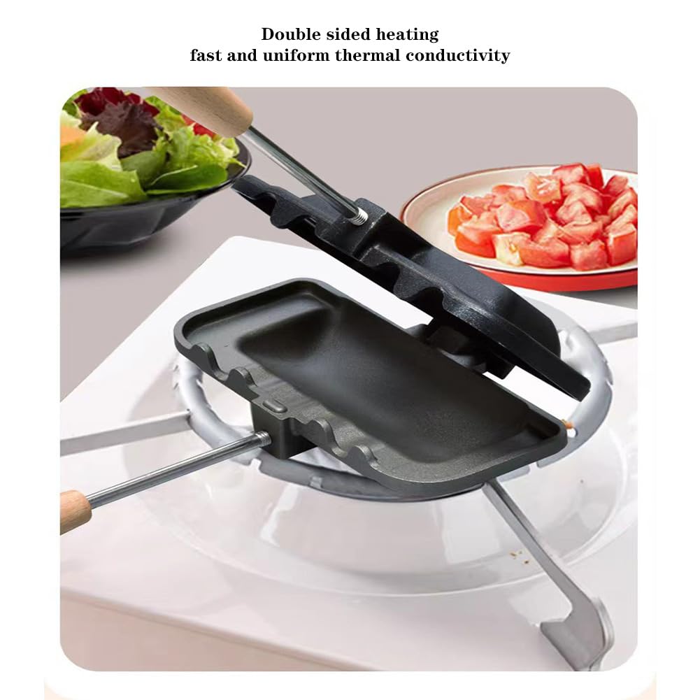 Sandwichmaker met houten handv - Breakfast Sandwich Maker recensie en prijs